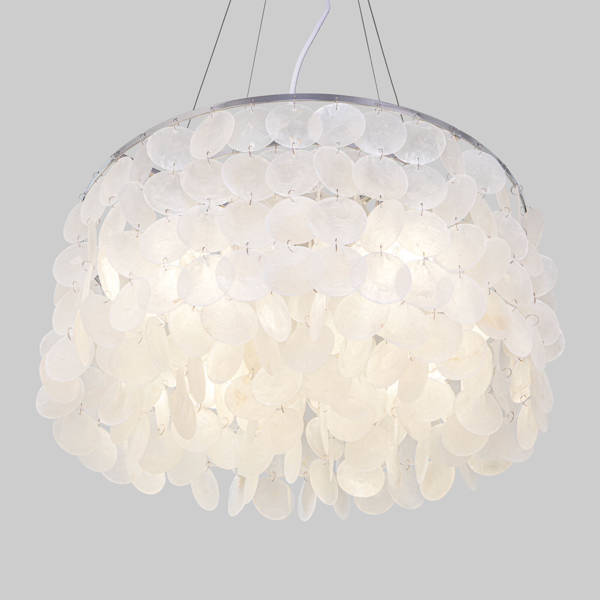 Подвесной светильник с перламутром Eurosvet Sandra 60005/4 хром. Фото 3