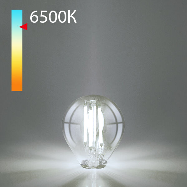 Филаментная светодиодная лампа G45 8&nbsp;Вт 6500K E27 прозрачная BLE2773