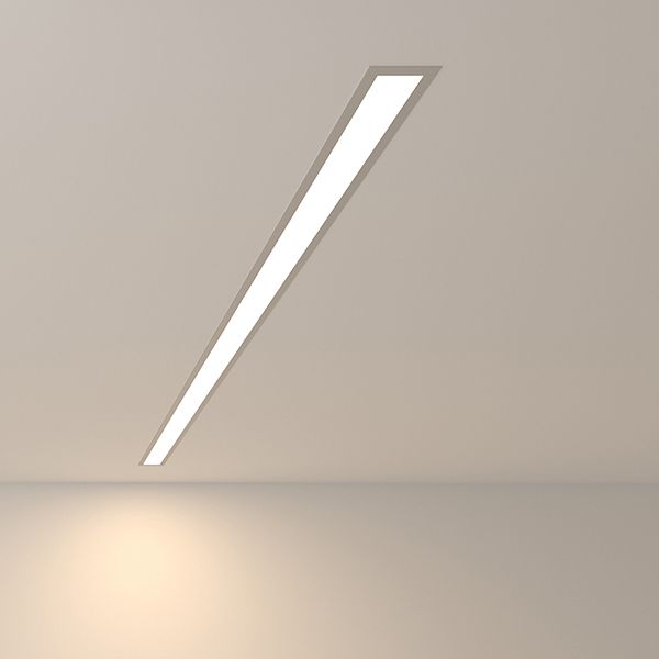 Линейный светодиодный встраиваемый светильник 128см 25Вт 4200К серебряный 101-300-128