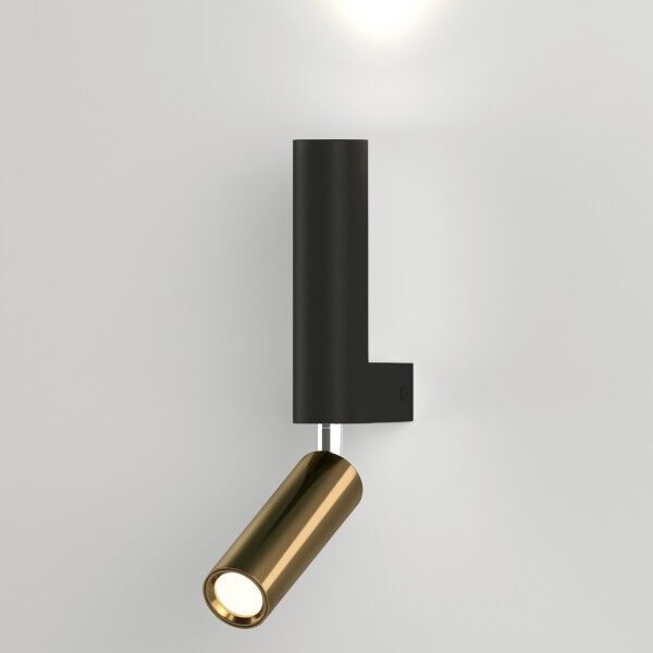 Настенный светодиодный светильник 40020/1 LED черный/латунь