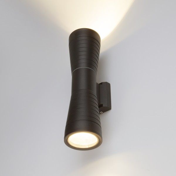 Настенный светодиодный светильник Tube double черный IP54 1502 TECHNO LED