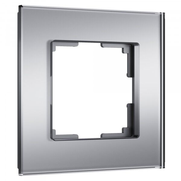 Рамка из стекла на 1 пост Senso серебряный soft-touch W0013106