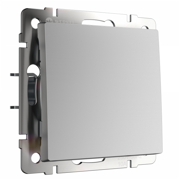 W1112006/ Выключатель одноклавишный проходной (серебряный) W1112006