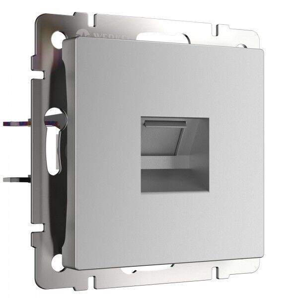 W1182006/ Телефонная розетка RJ-11 (серебряный) W1182006