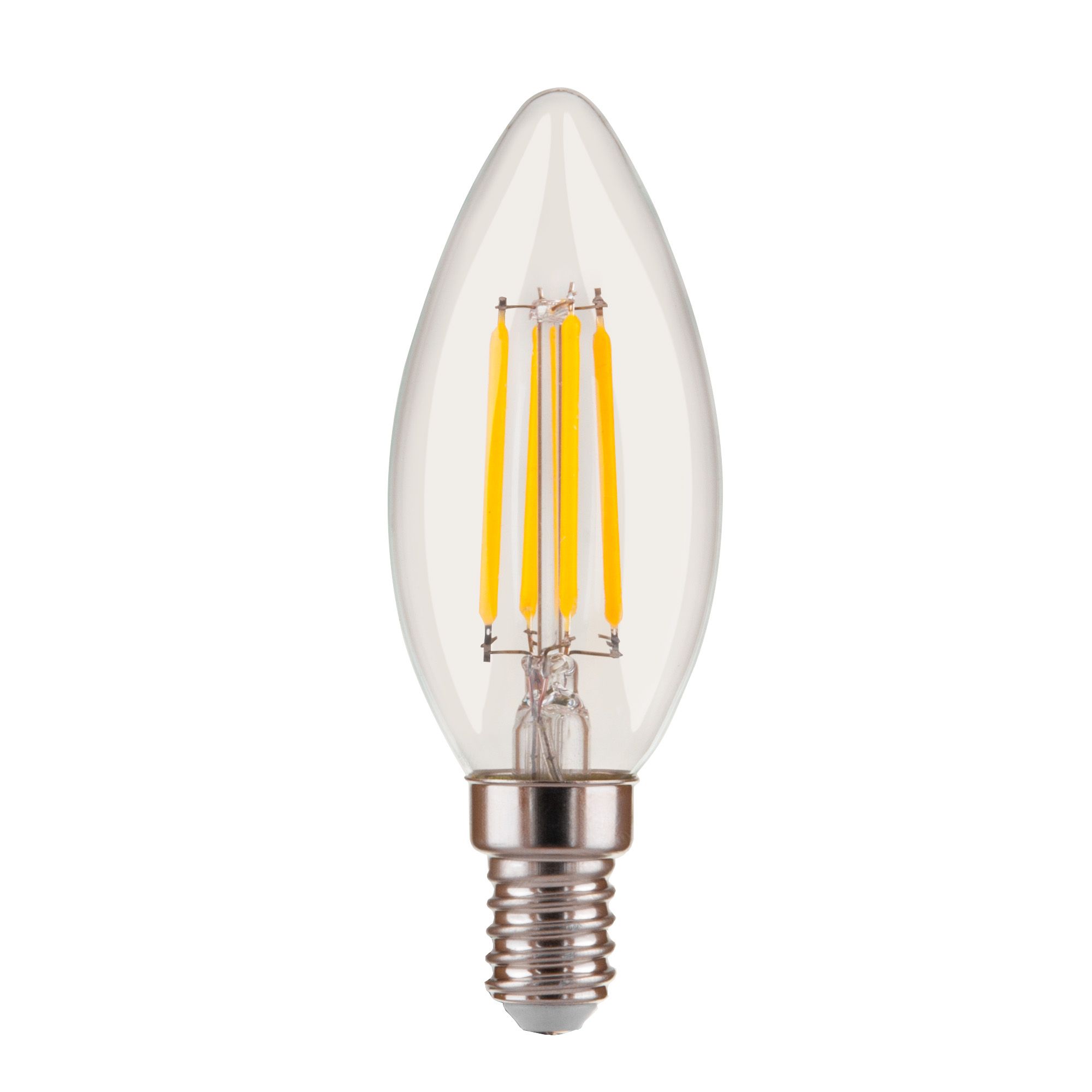 Филаментная светодиодная лампа "Свеча" Dimmable C35 5W 4200K E14 BL134. Фото 2
