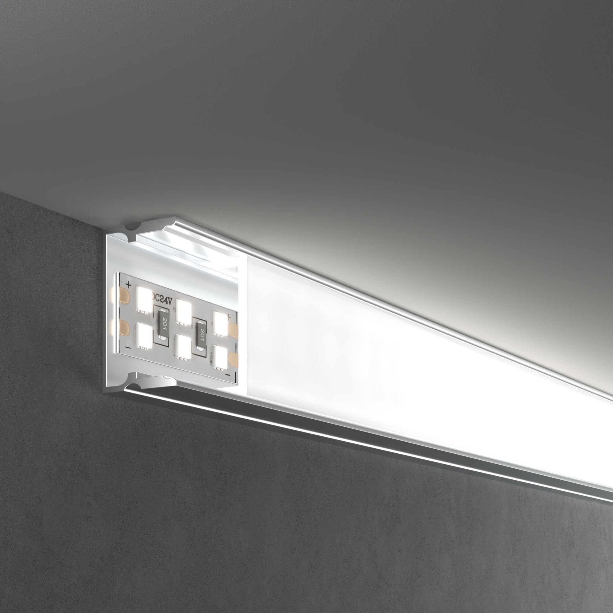 Накладной алюминиевый профиль для LED ленты под ленту до 18,5 мм Elektrostandard LL-2-ALP018 LL-2-ALP018. Фото 1