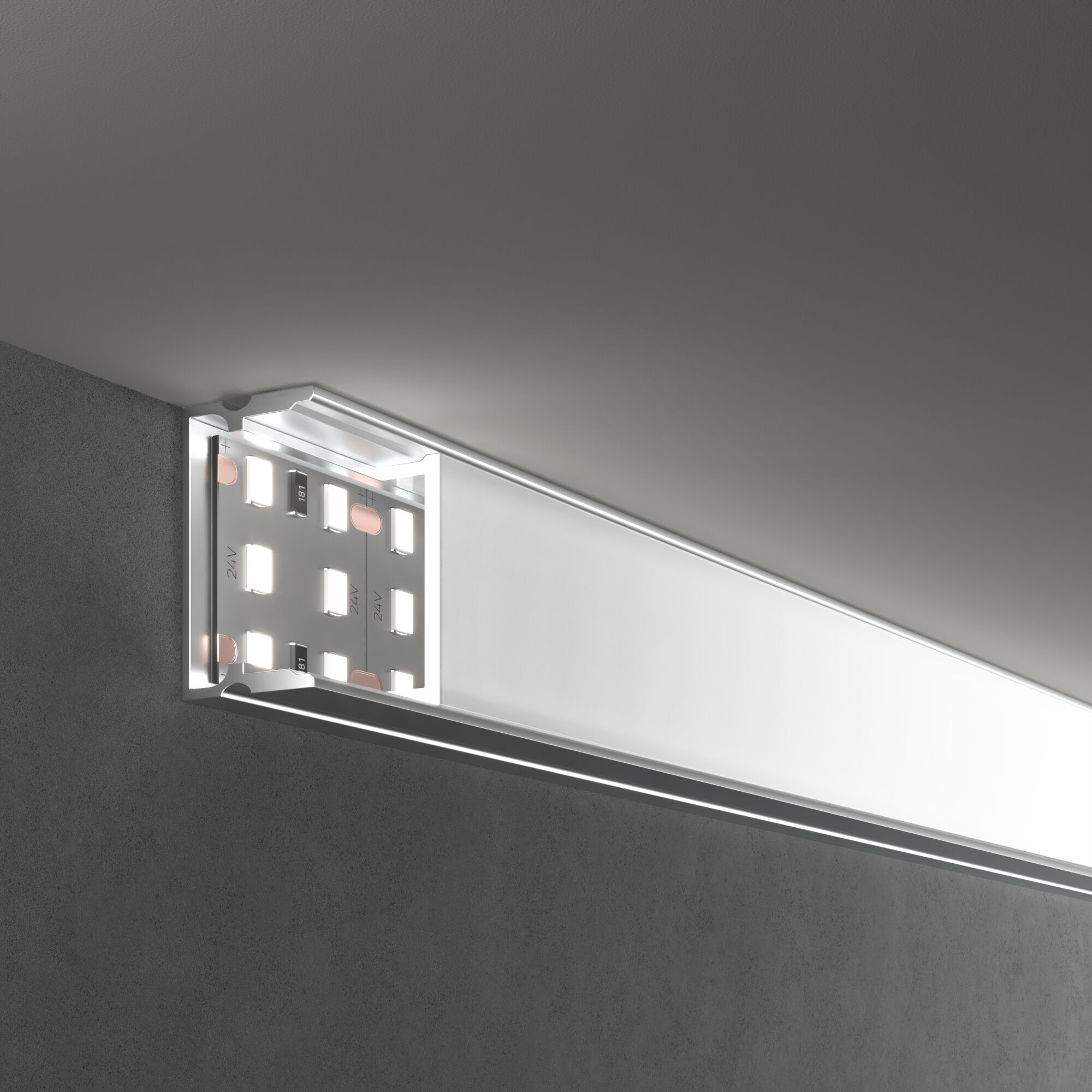 Накладной алюминиевый профиль для LED ленты под ленту до 18,5 мм Elektrostandard LL-2-ALP018 LL-2-ALP018. Фото 2