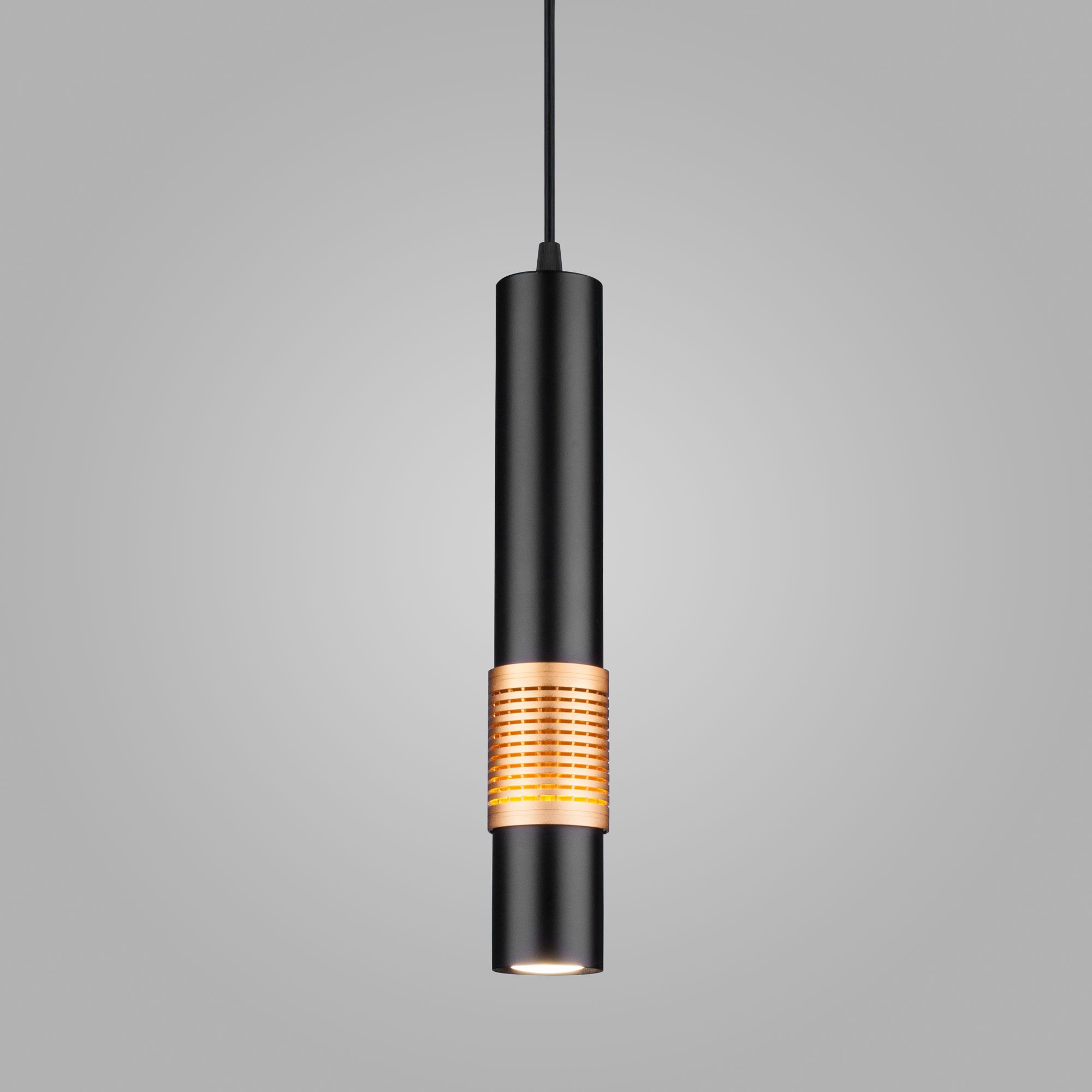 Подвесной потолочный светильник DLN001 MR16 черный матовый/золото