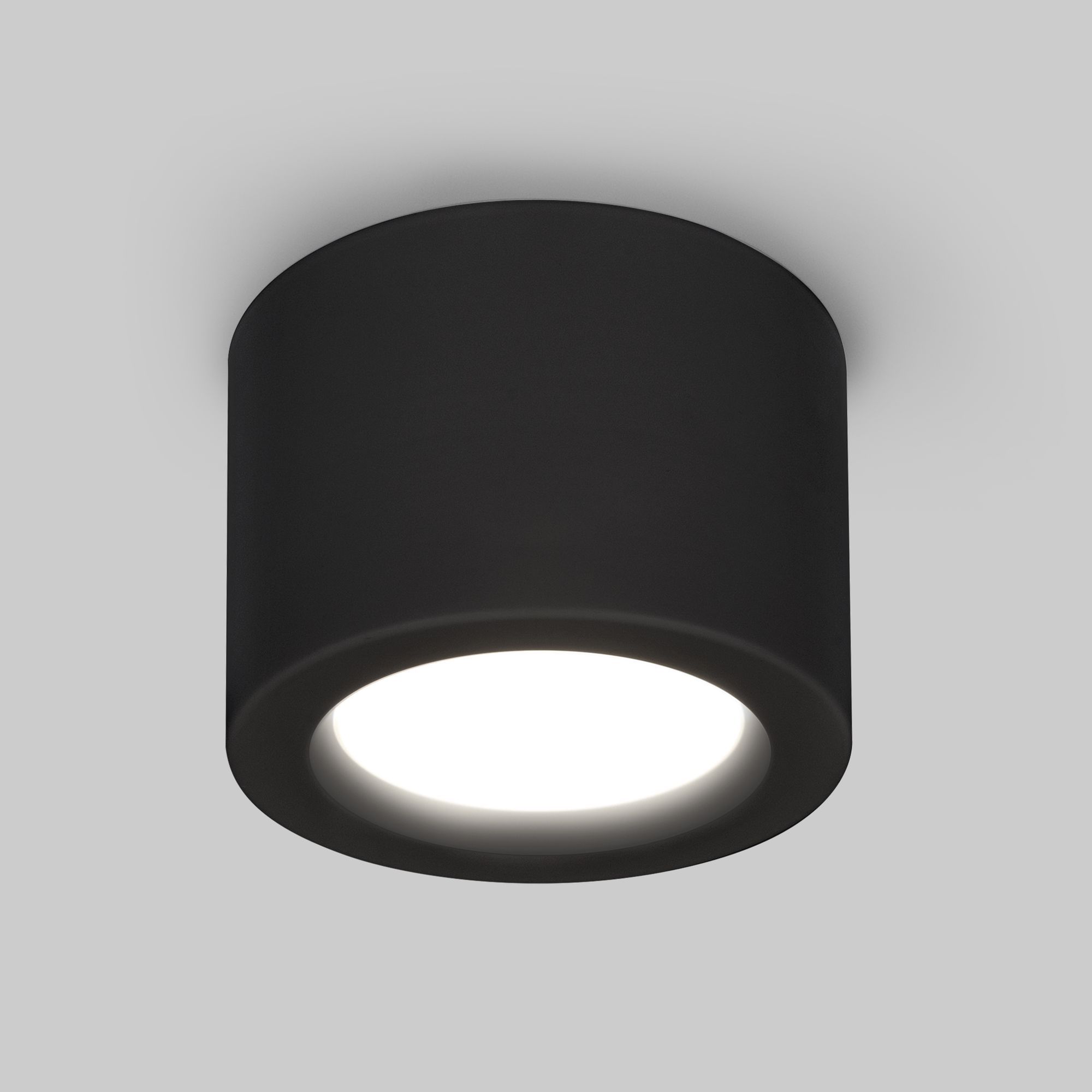 Накладной потолочный  светодиодный светильник DLR026 6W 4200K черный матовый. Фото 1