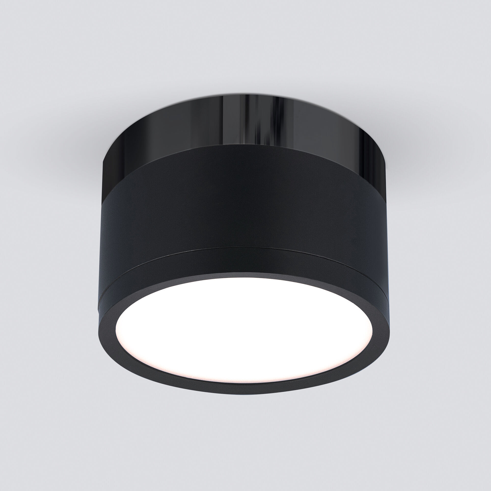 Накладной потолочный светодиодный светильник Elektrostandard DLR029 DLR029 10W 4200K черный матовый/черный хром. Фото 1