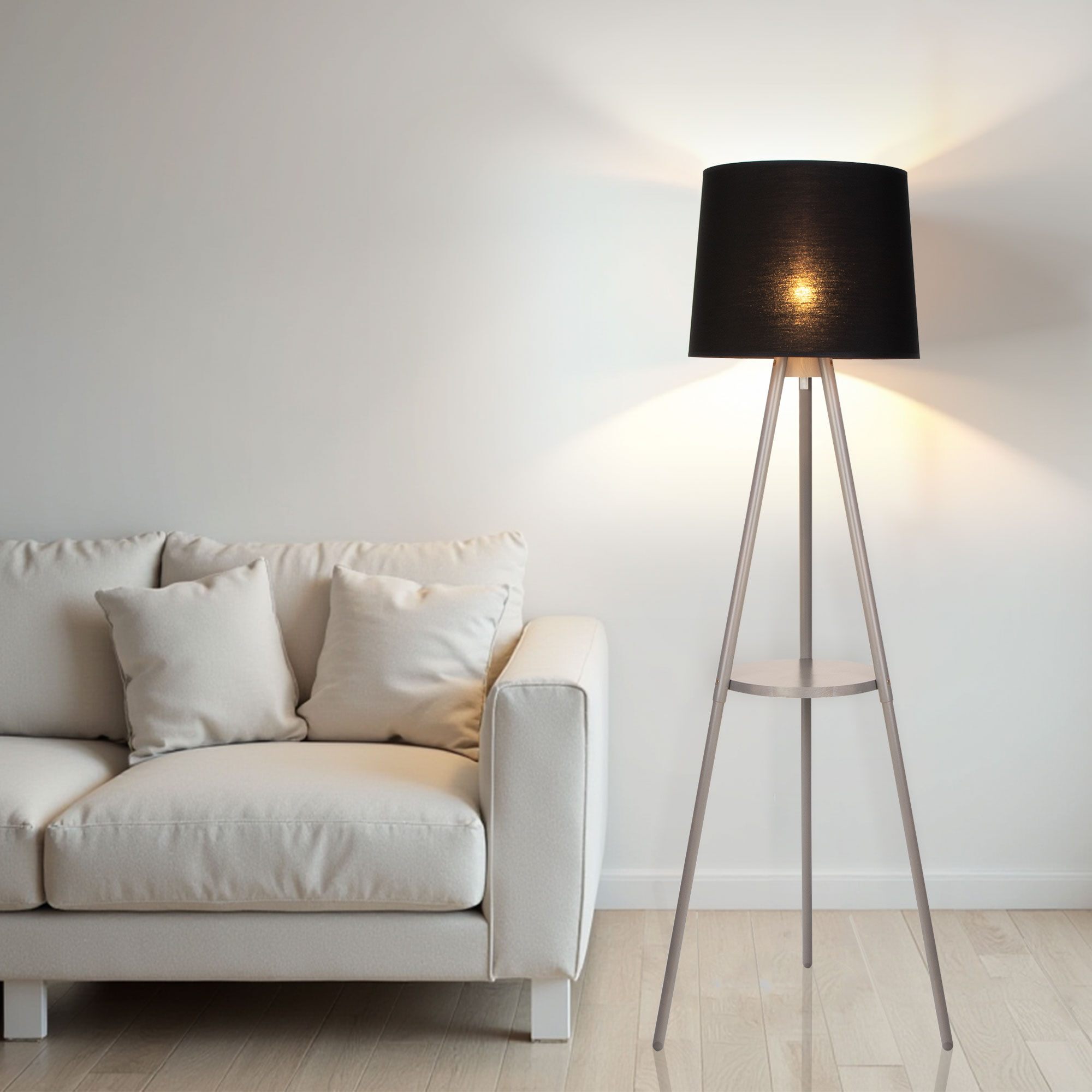Торшер на треноге черный TK Lighting lozano 1091 lozano. Фото 5