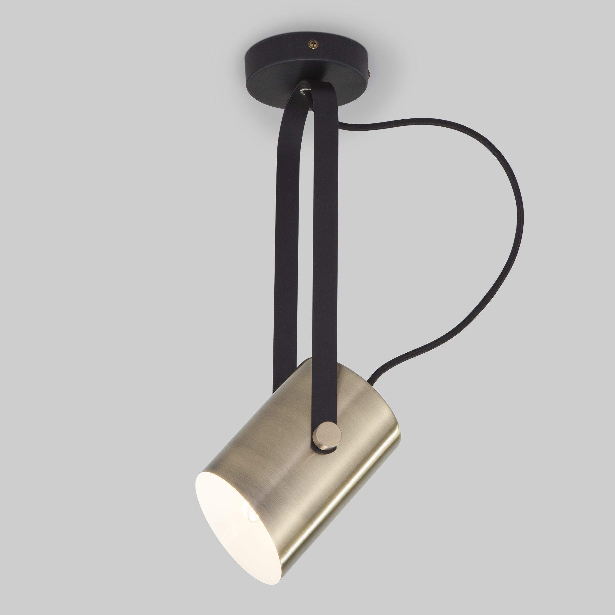 Настенный светильник с поворотным плафоном Eurosvet Italio 20092/1 черный/античная бронза. Фото 1