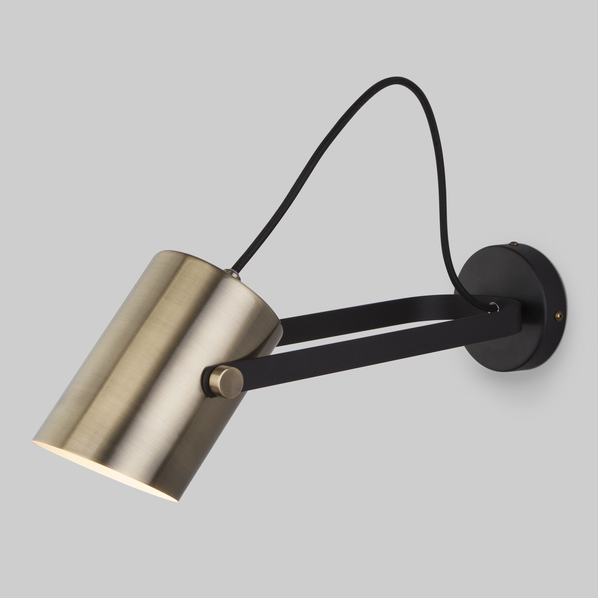 Настенный светильник с поворотным плафоном Eurosvet Italio 20092/1 черный/античная бронза. Фото 4