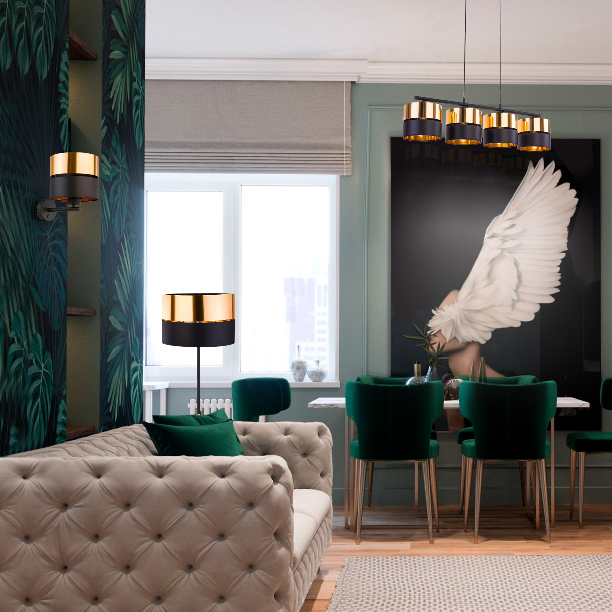 Настенный светильник с абажуром TK Lighting Hilton 4344 Hilton. Фото 2
