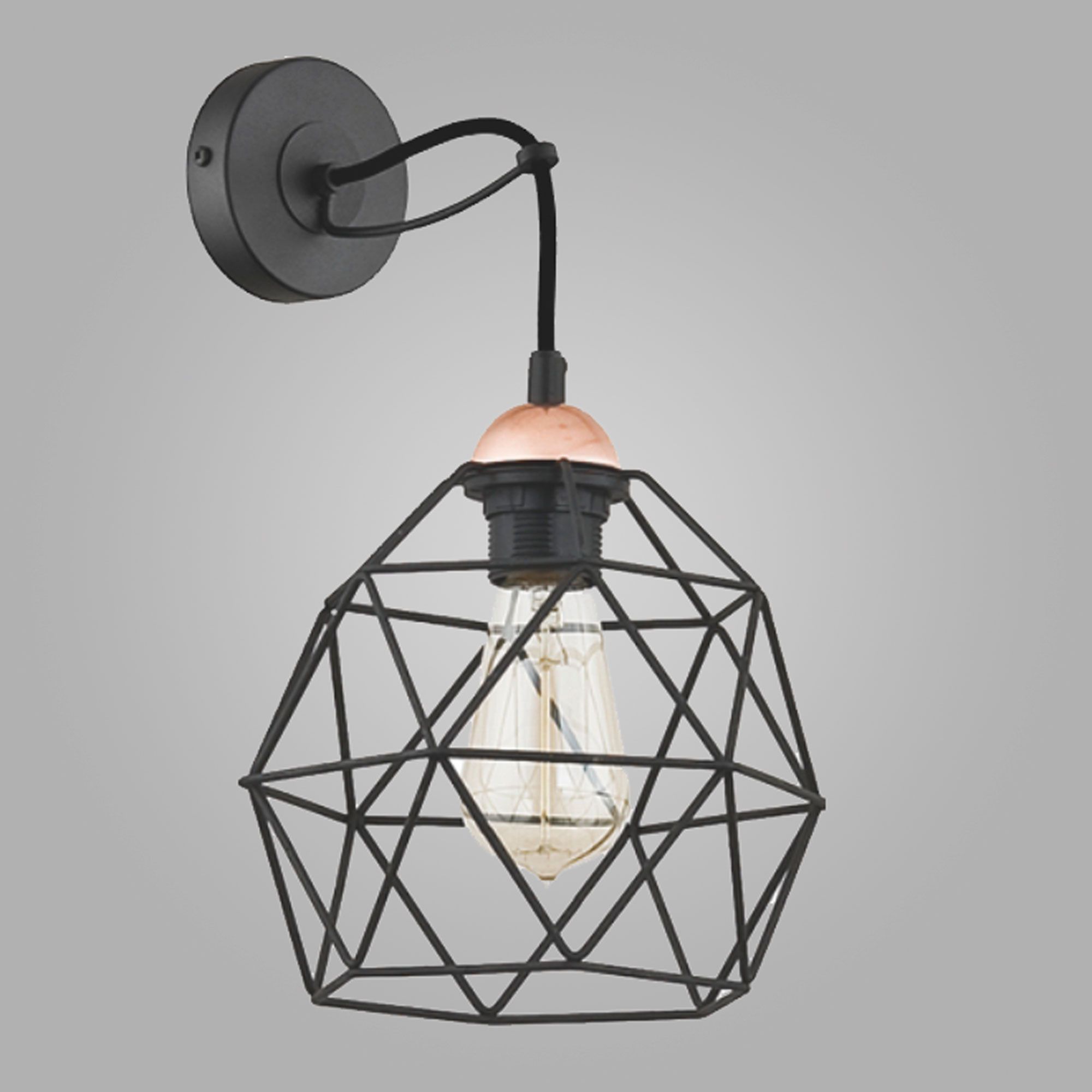 Настенный светильник с металлическим плафоном в виде клетки TK Lighting Galaxy 1735 Galaxy. Фото 1