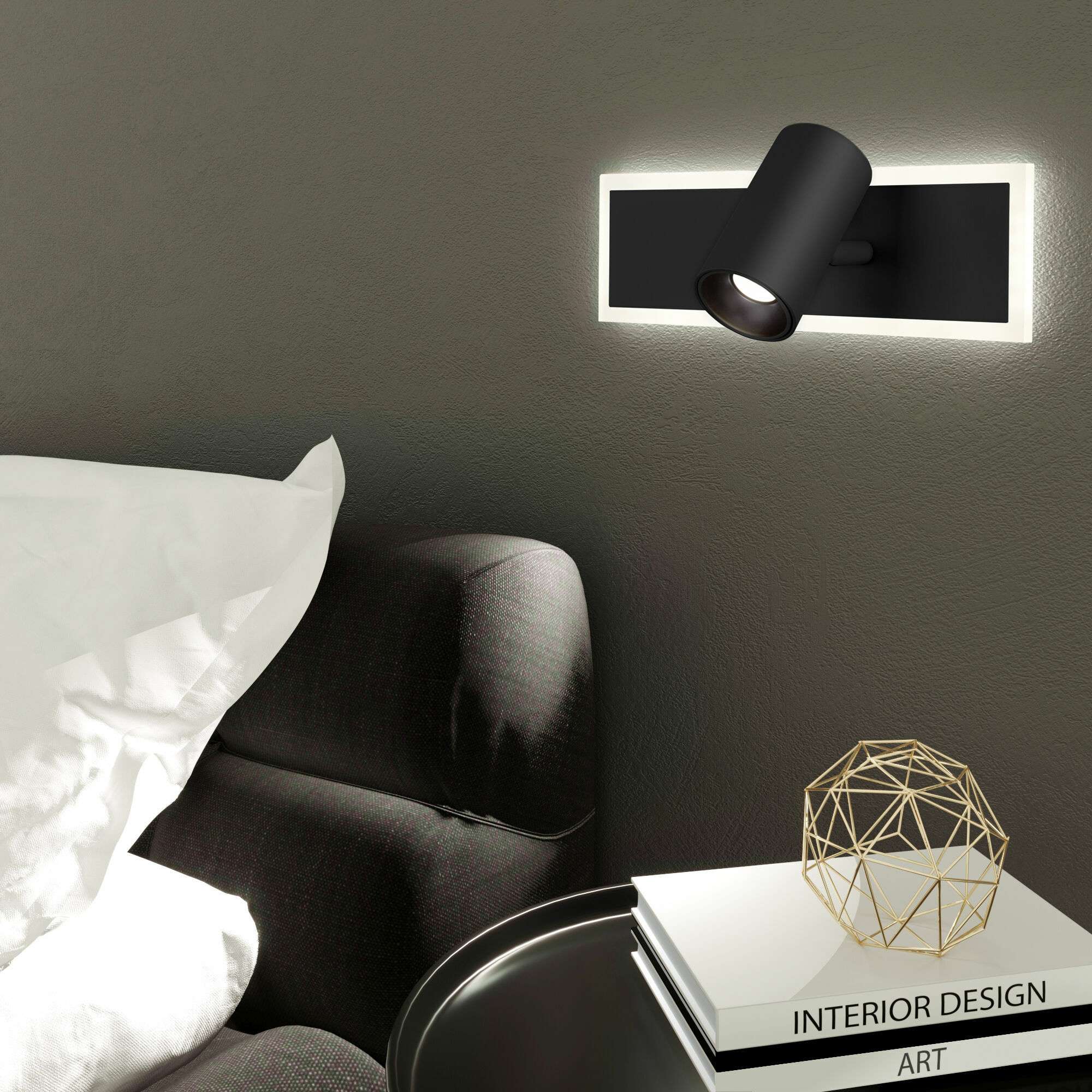 Настенный светодиодный светильник Eurosvet Binar 20127/1 LED черный. Фото 7