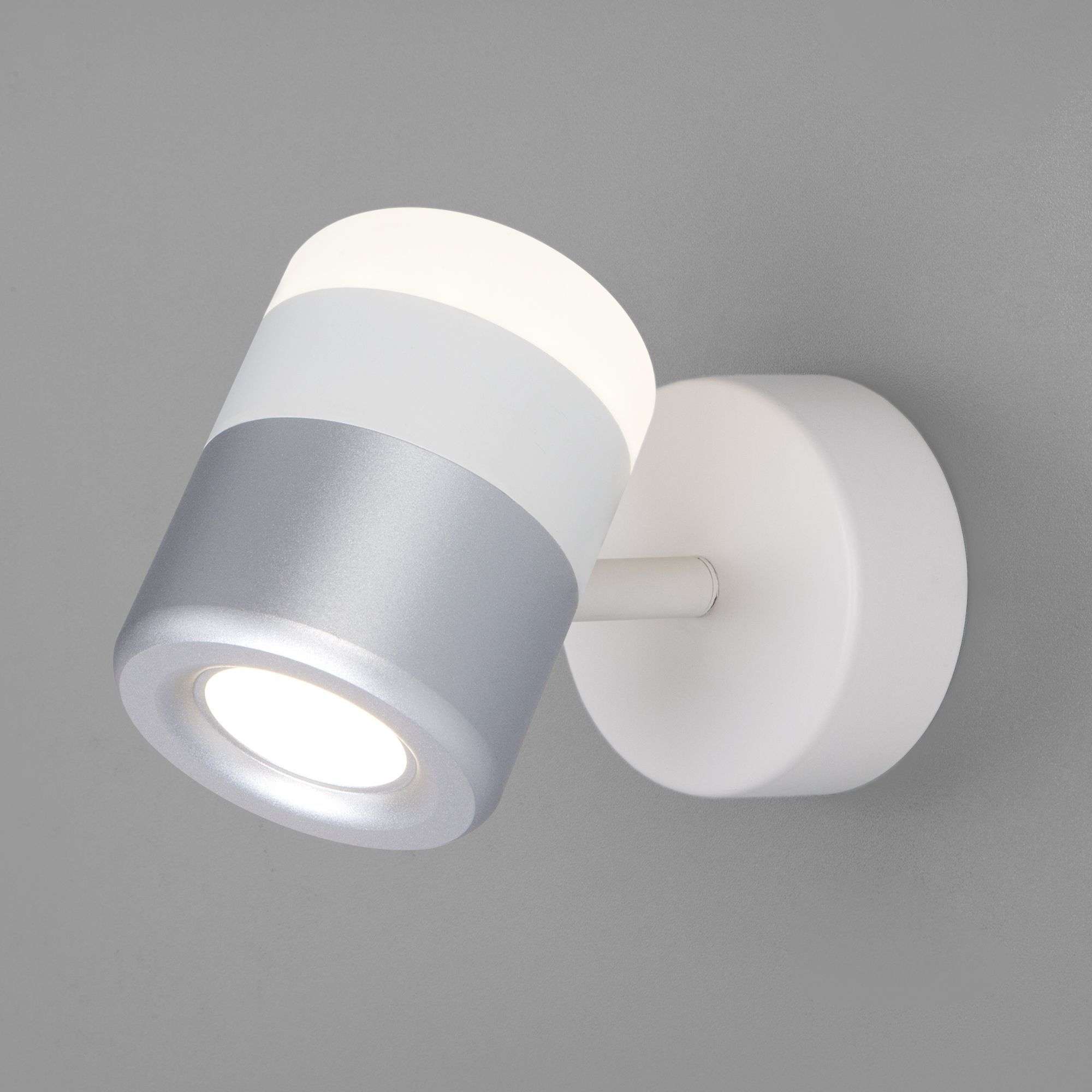 Настенный светодиодный светильник Eurosvet Oskar 20165/1 LED белый/серебро. Фото 1
