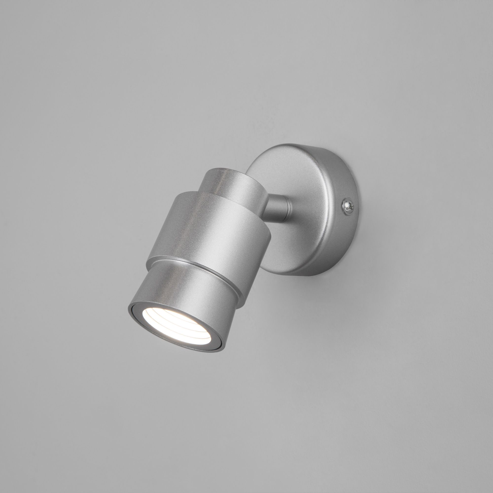 Настенный светодиодный светильник Eurosvet Plat 20125/1 серебро. Фото 1