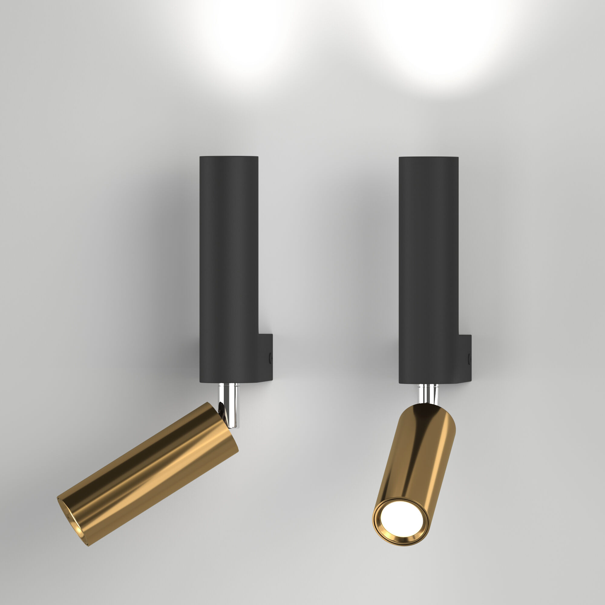 Настенный светодиодный светильник Eurosvet Pitch 40020/1 LED черный/латунь. Фото 3