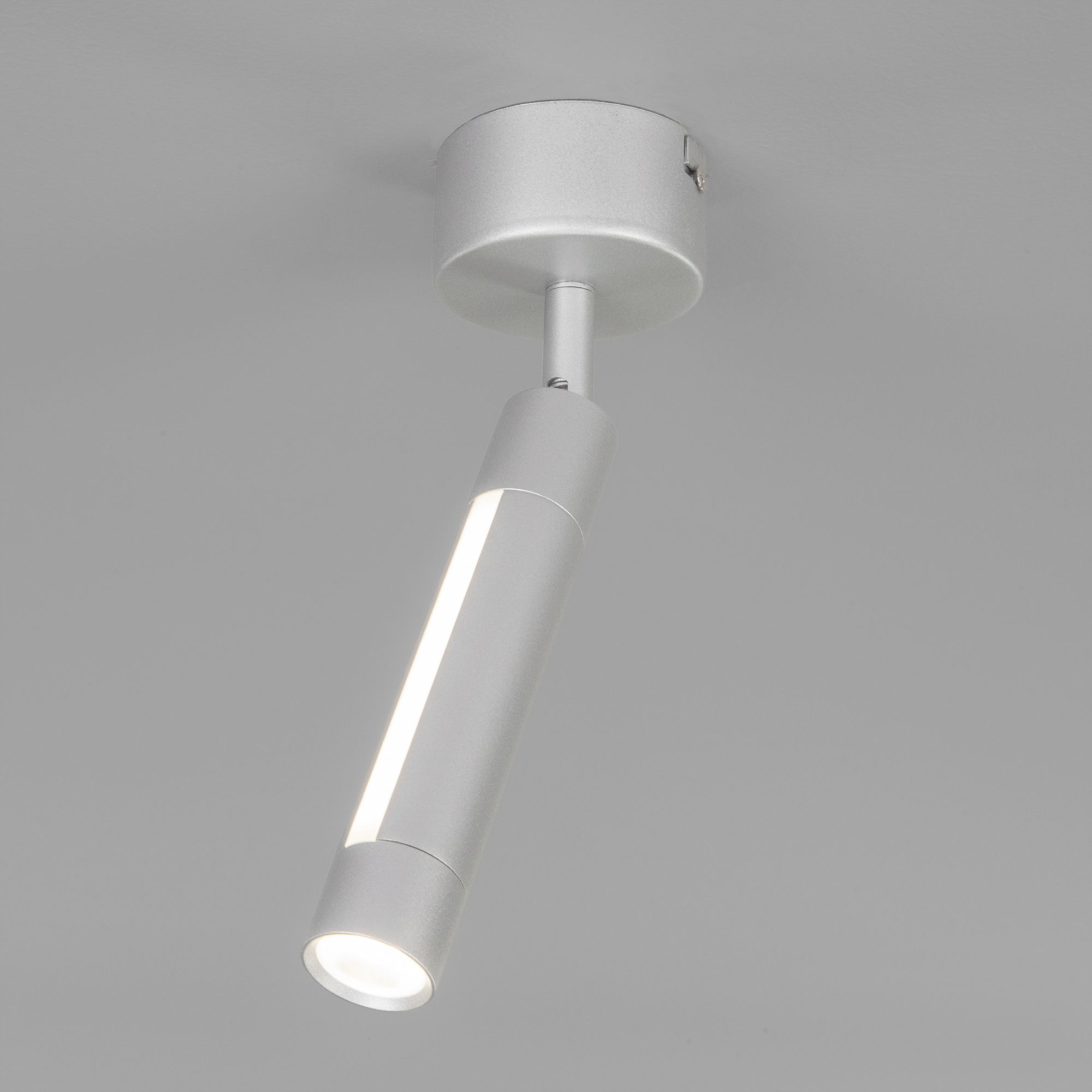 Настенно-потолочный светодиодный светильник Eurosvet Strong 20084/1 LED серебро. Фото 1