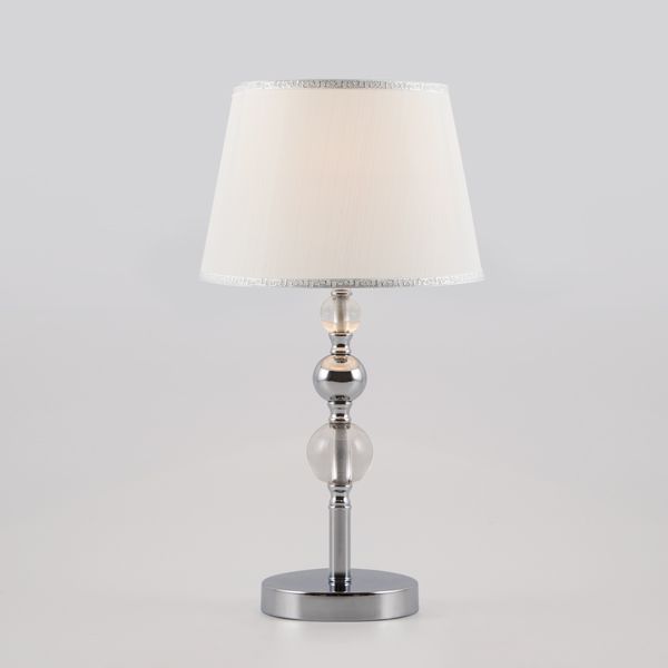 Настольная лампа с абажуром Eurosvet Sortino 01071/1 хром. Фото 1