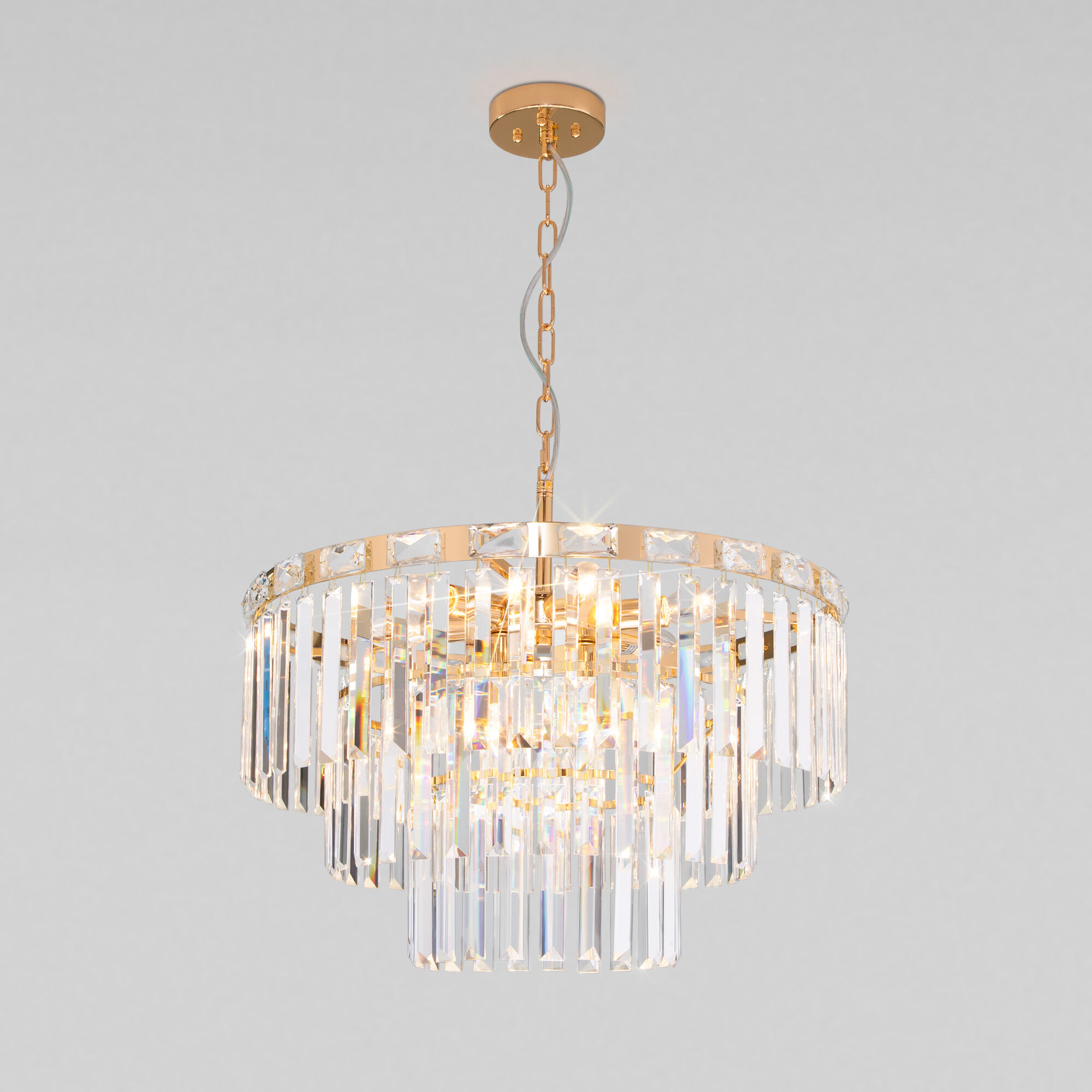 Подвесная хрустальная люстра Eurosvet Elegante 10130/8 золото. Фото 1