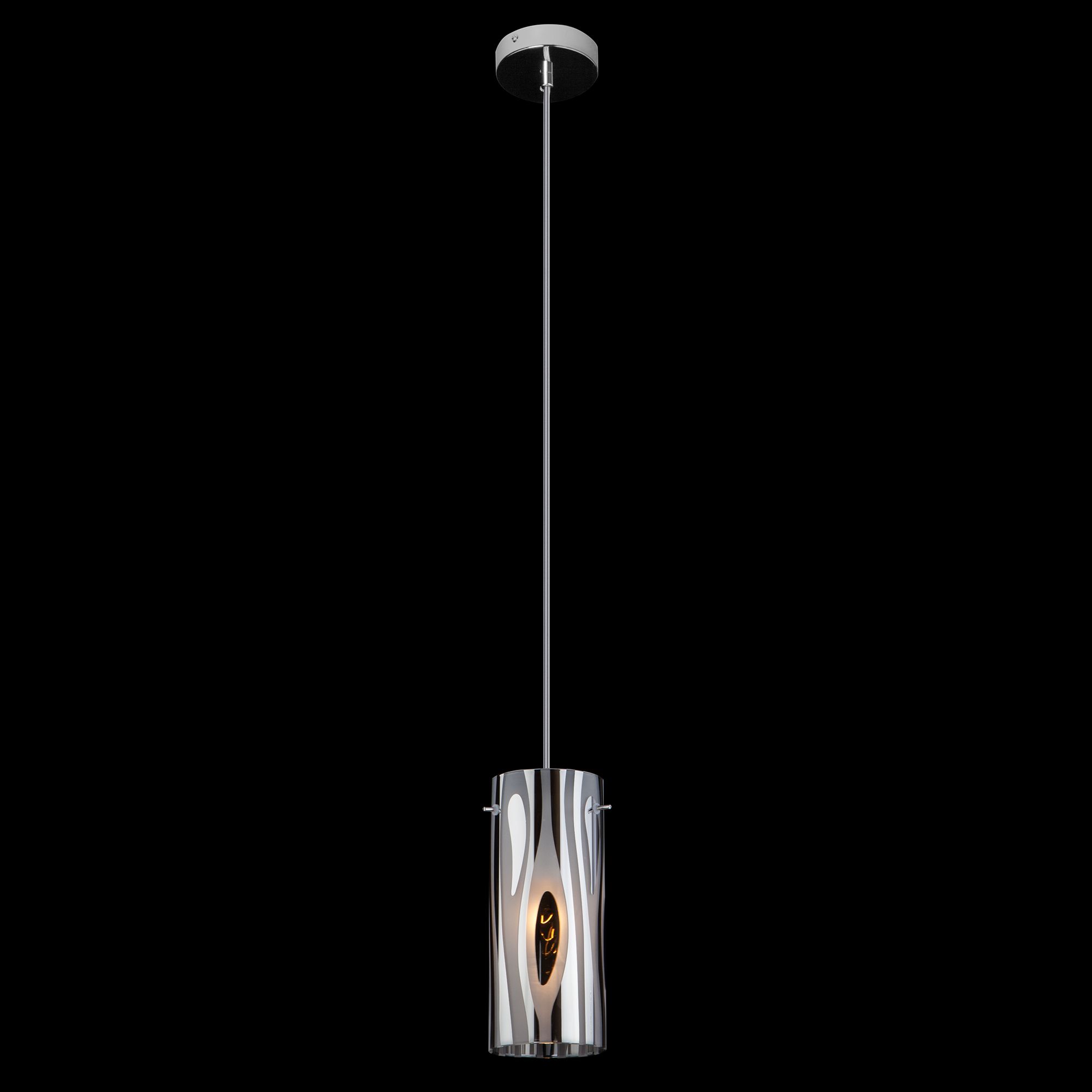 Подвесной светильник со стеклянным плафоном 1575/1 хром