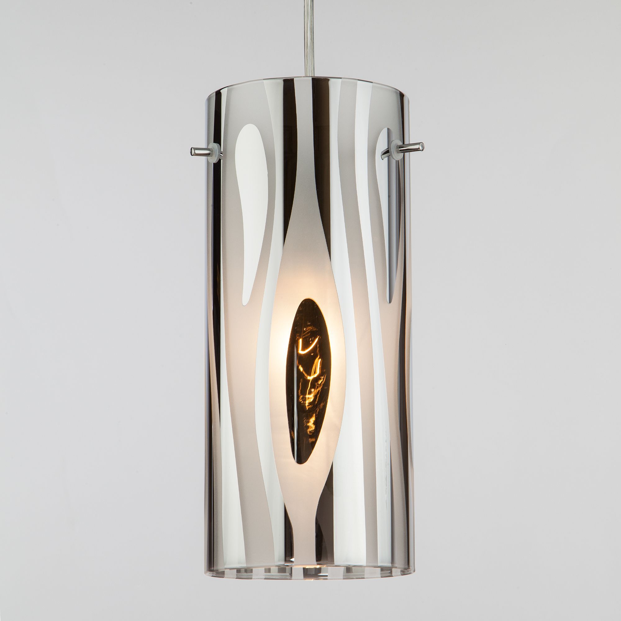 Подвесной светильник со стеклянным плафоном 1575/1 хром. Фото 4