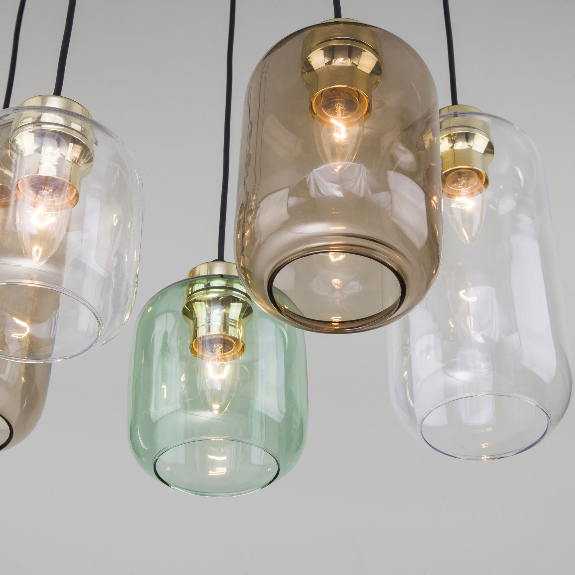 Подвесной светильник со стеклянными плафонами TK Lighting Marco 3328 Marco Green. Фото 2