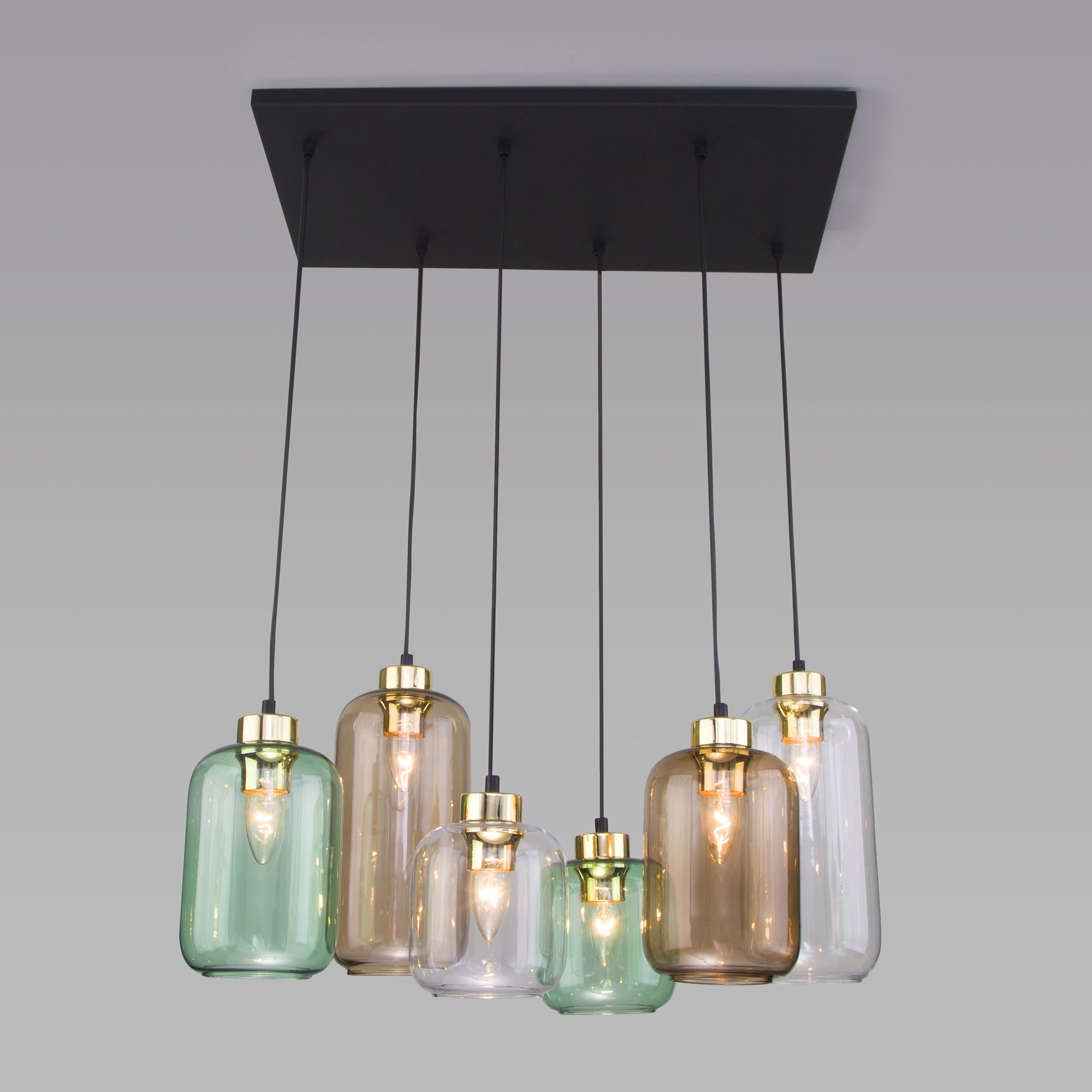 Подвесной светильник со стеклянными плафонами TK Lighting Marco 3328 Marco Green. Фото 4