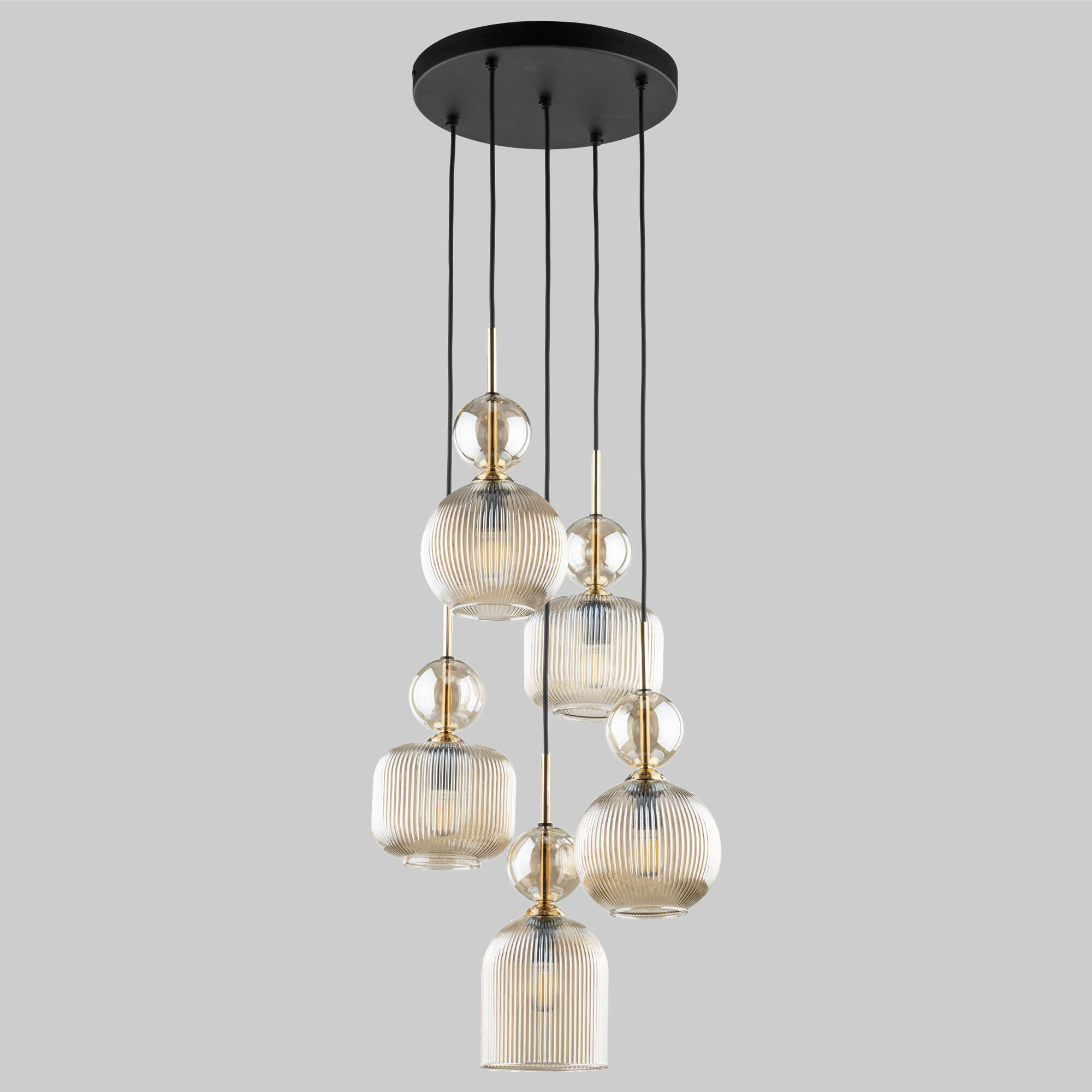 Подвесной светильник со стеклянными плафонами TK Lighting Sophia Cognac 11043 Sophia Cognac. Фото 1