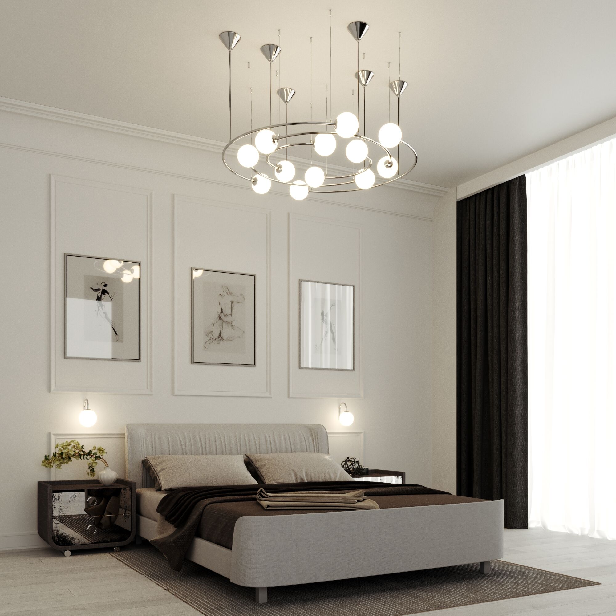 Подвесной светильник в стиле лофт Bogate's Brook 360/12 хром. Фото 5