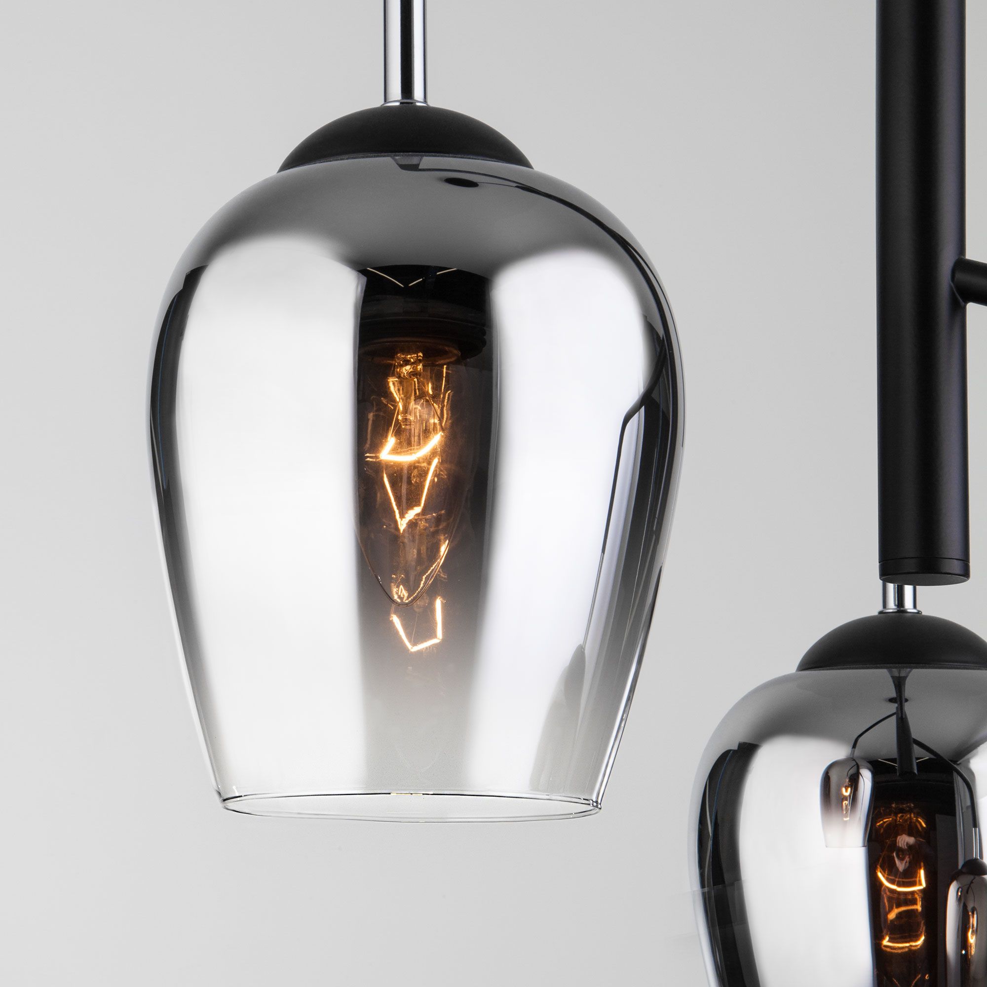 Подвесной светильник со стеклянными плафонами Eurosvet Record 50086/3 хром. Фото 5