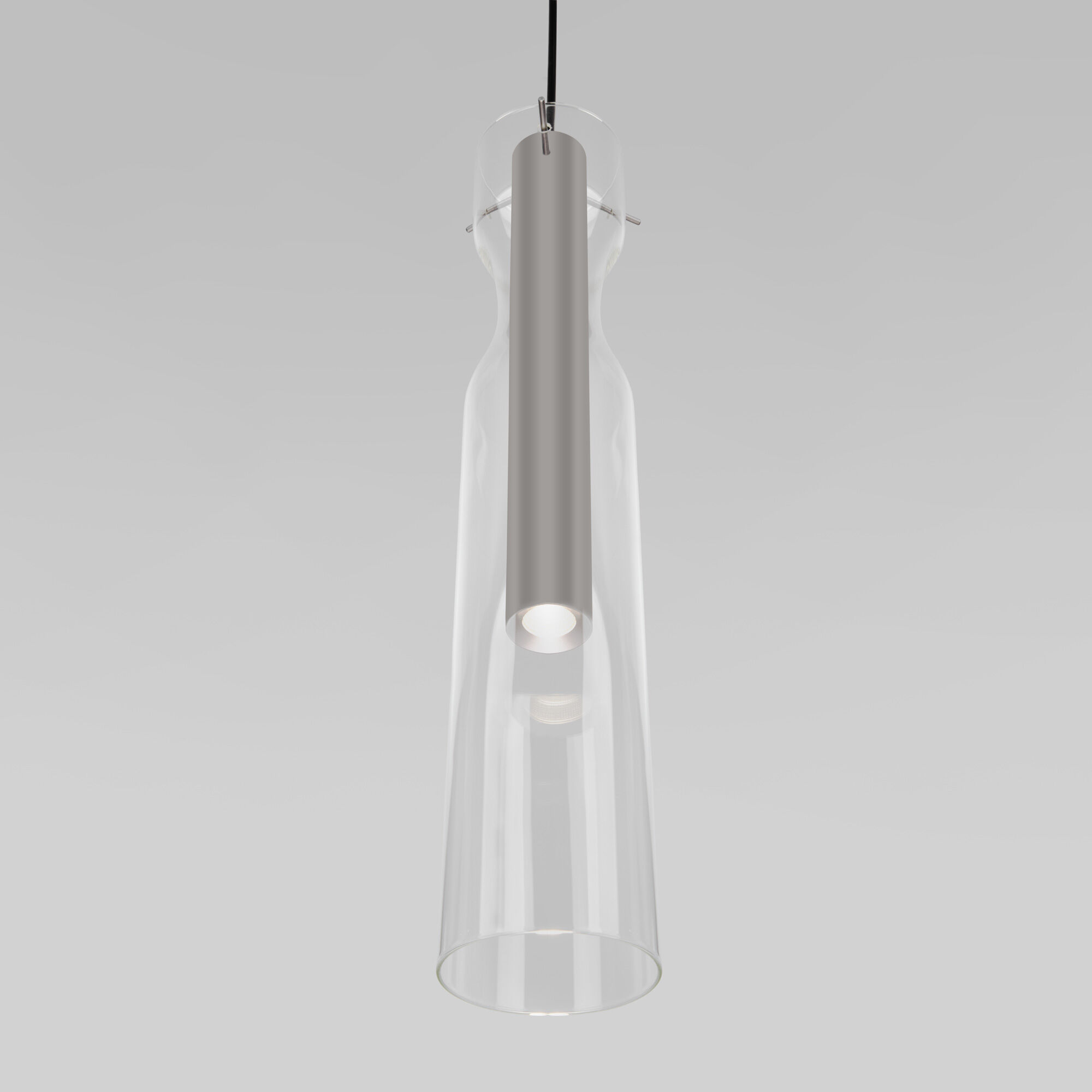 Подвесной светильник LED со стеклянным плафоном Eurosvet Swan 50253/1 LED графит. Фото 2