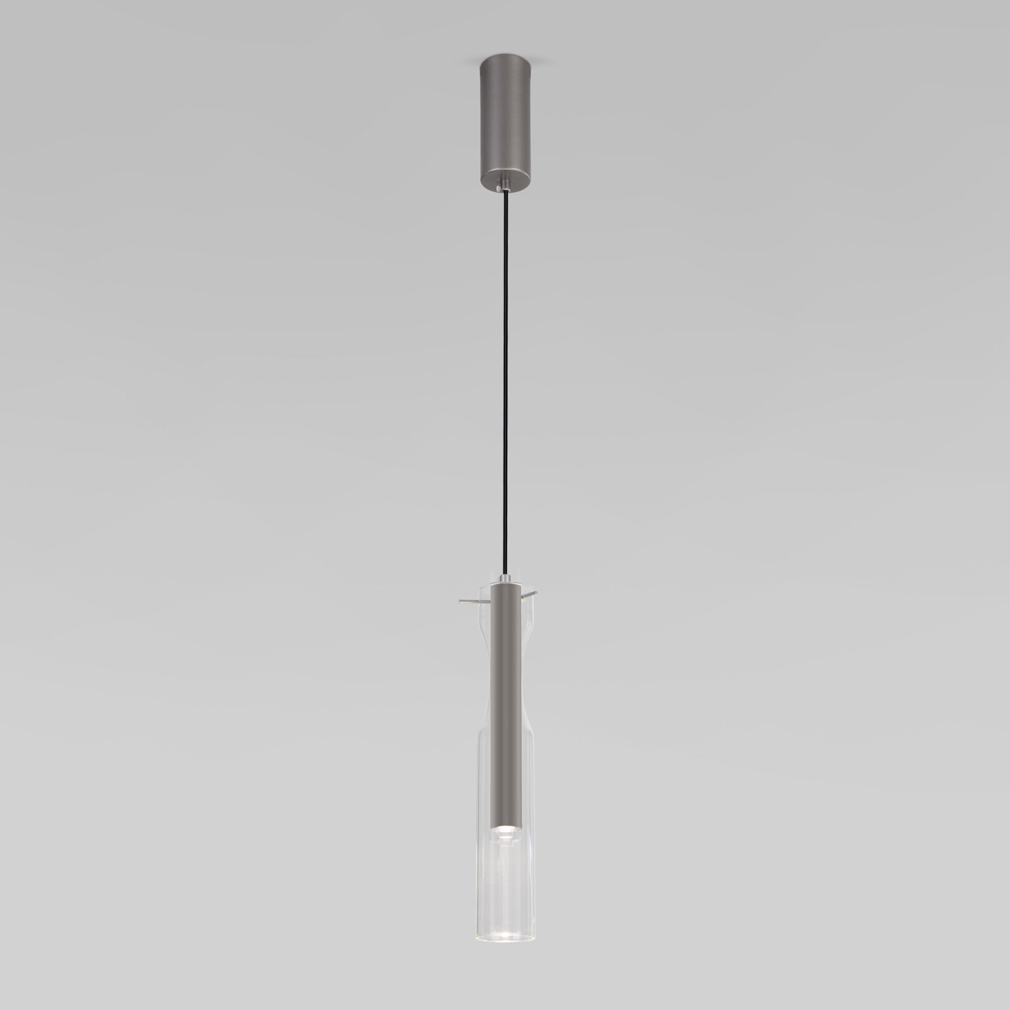Подвесной светильник LED со стеклянным плафоном Eurosvet Swan 50254/1 LED графит. Фото 1