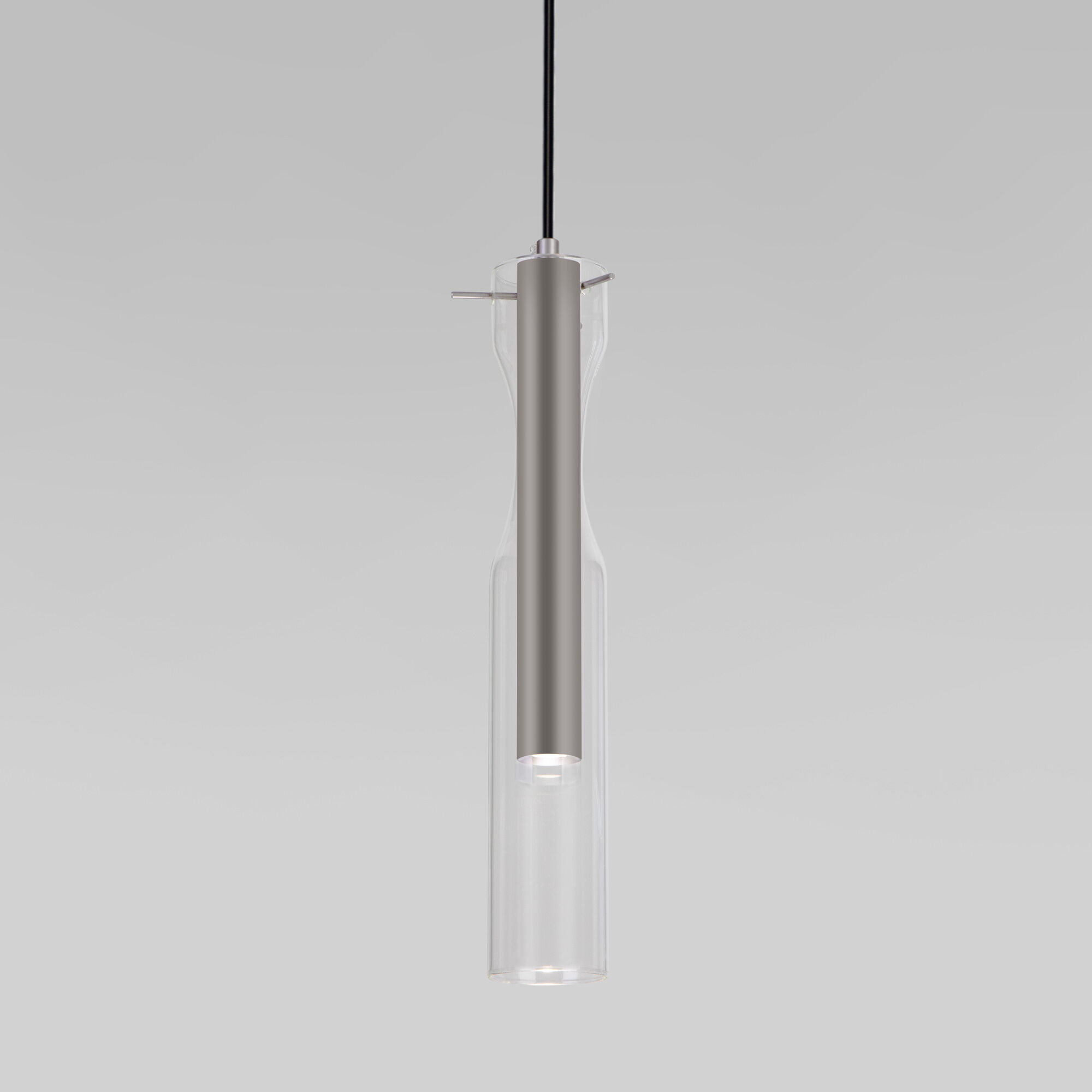 Подвесной светильник LED со стеклянным плафоном Eurosvet Swan 50254/1 LED графит. Фото 3