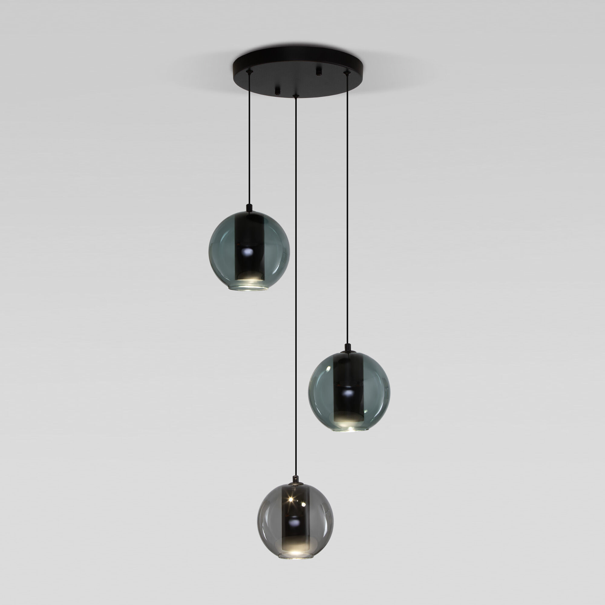 Подвесной светильник Eurosvet Cobble 50258/3 LED дымчатый/бирюзовый. Фото 1