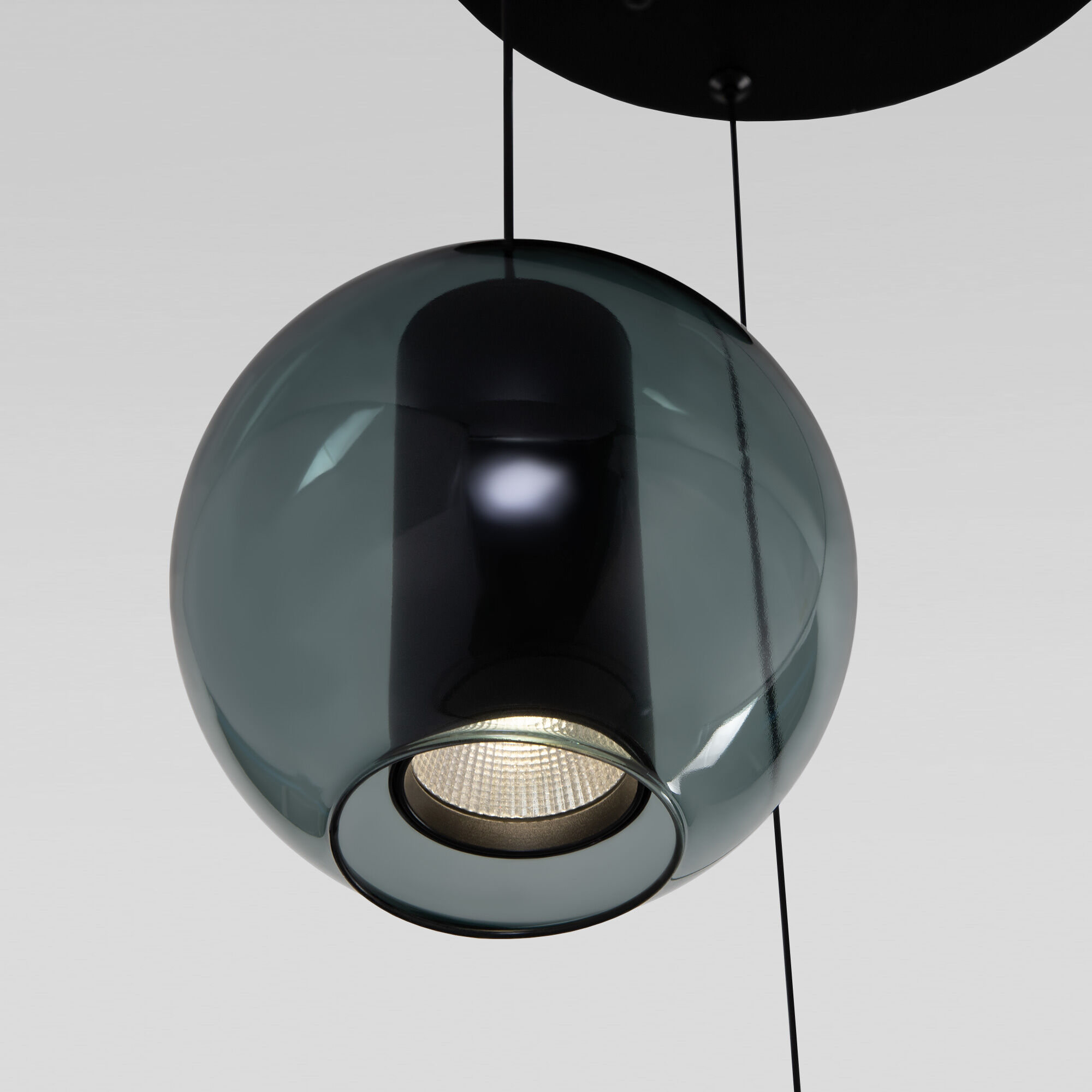Подвесной светильник Eurosvet Cobble 50258/3 LED дымчатый/бирюзовый. Фото 2