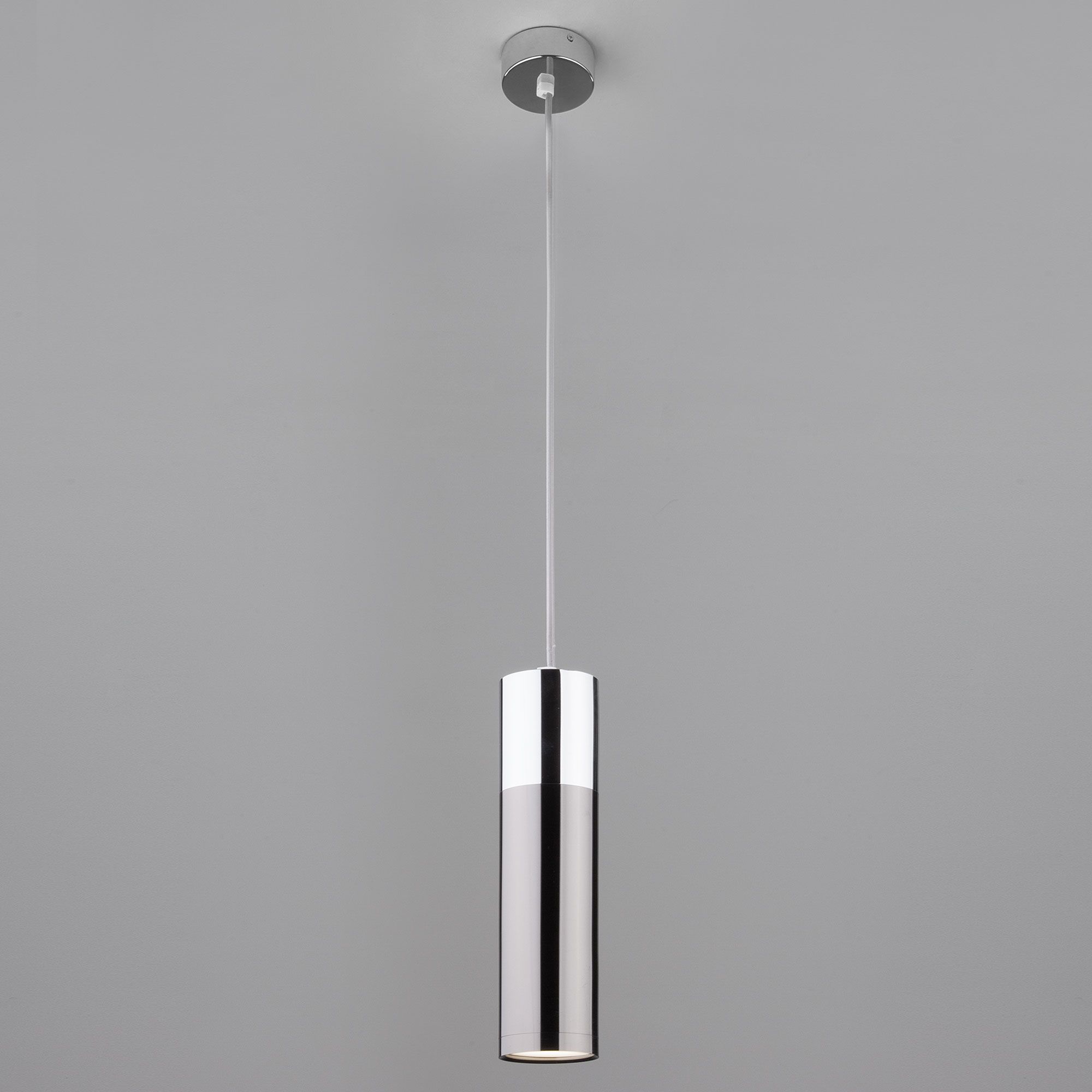 Светодиодный подвесной светильник в стиле лофт Eurosvet Double Topper 50135/1 LED хром/черный жемчуг. Фото 5