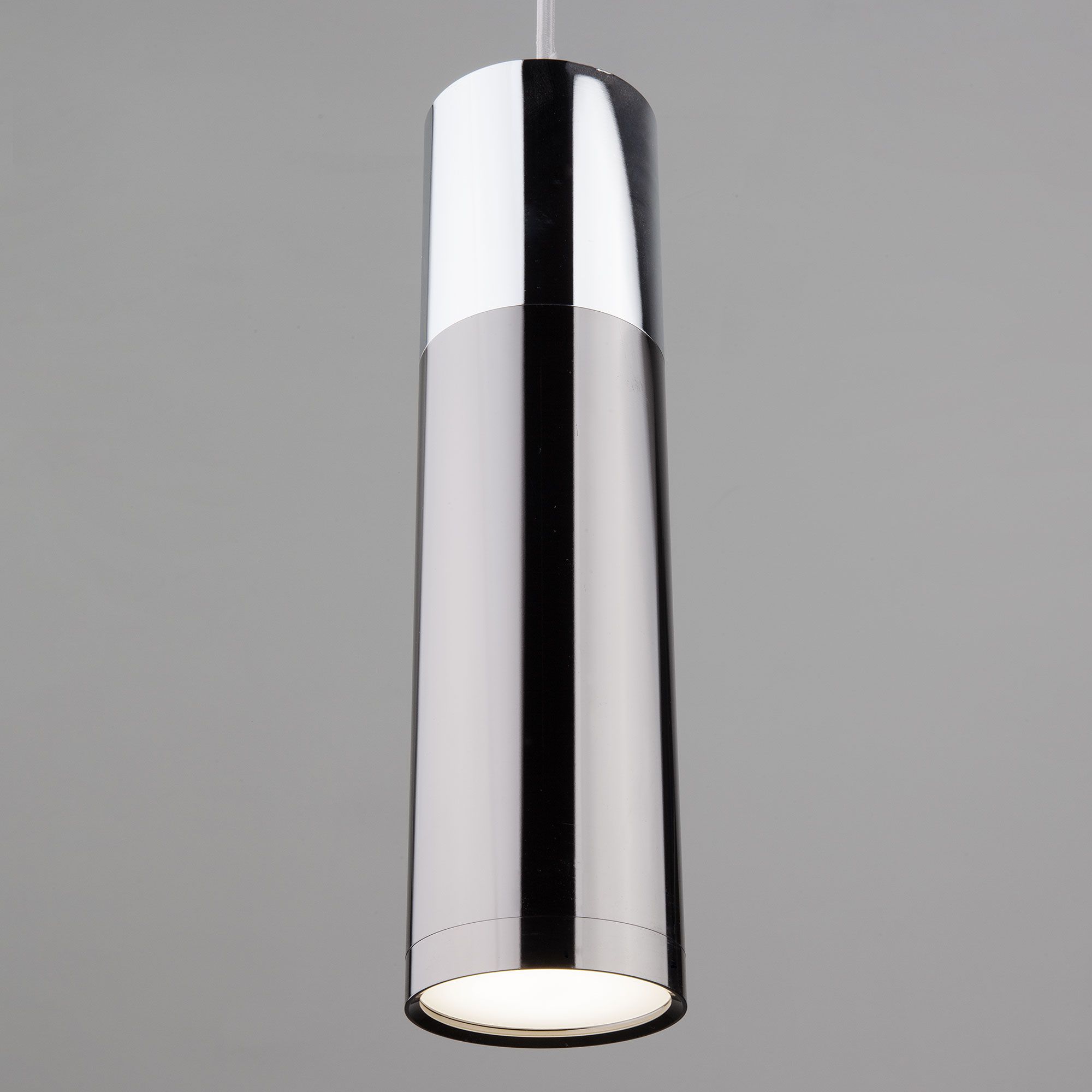 Светодиодный подвесной светильник в стиле лофт Eurosvet Double Topper 50135/1 LED хром/черный жемчуг. Фото 7