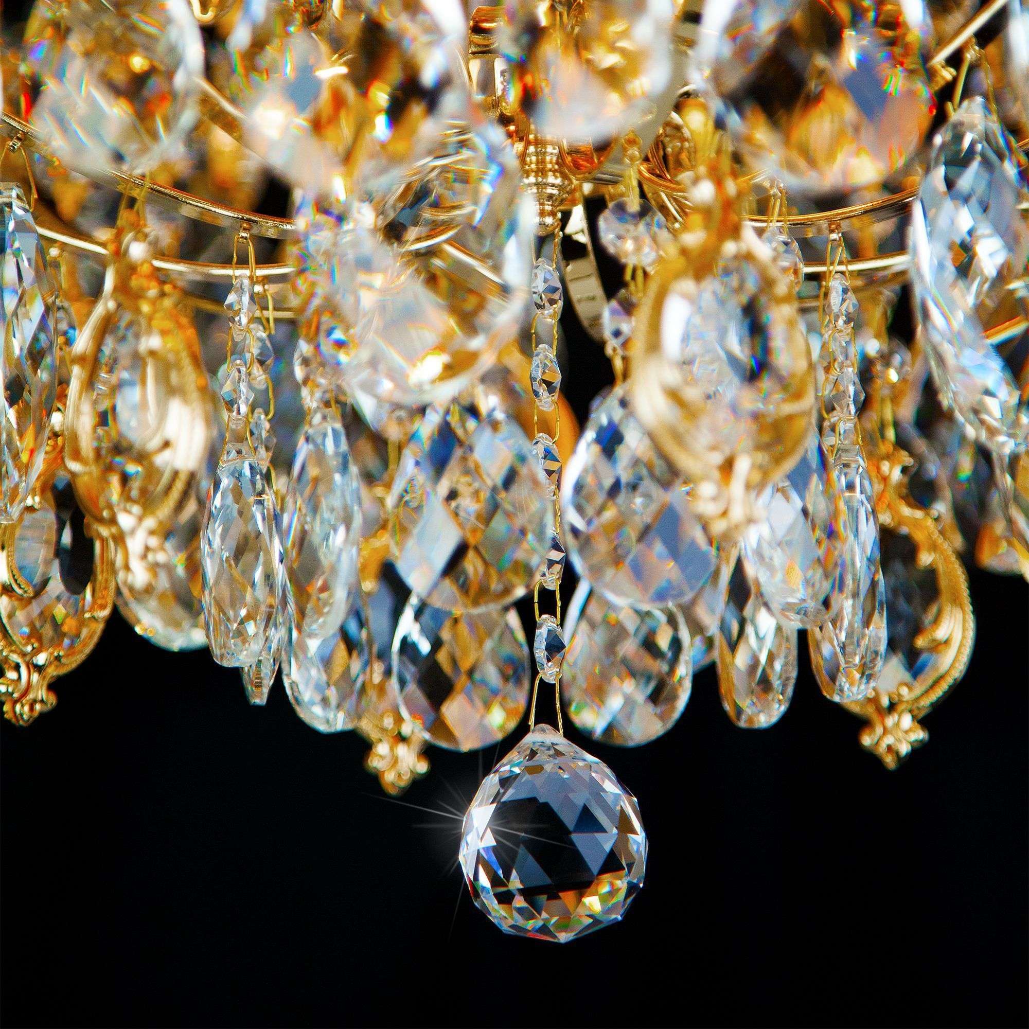 Потолочная люстра с хрусталем Eurosvet Crystal 10081/12 золото / прозрачный хрусталь. Фото 8