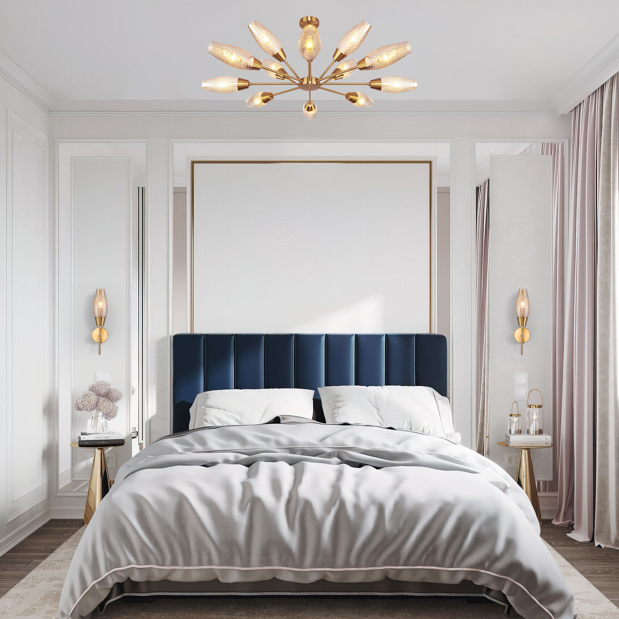 Потолочная люстра с плафонами Eurosvet Thalia 60140/12 золото. Фото 4