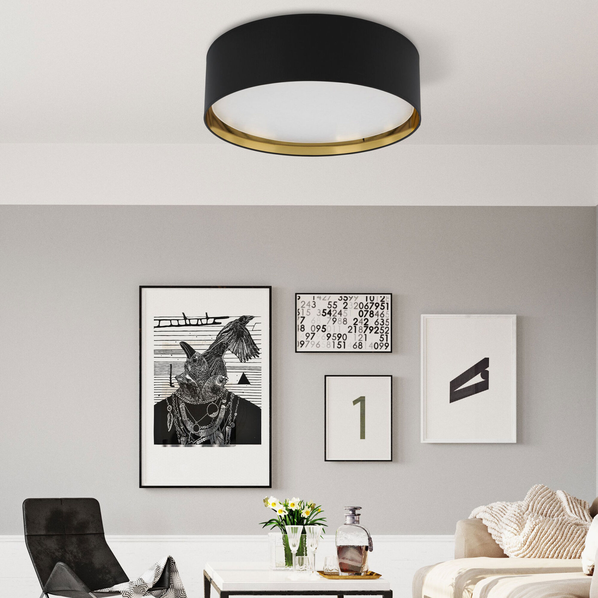 Потолочный светильник TK Lighting Bilbao 3432 Bilbao Black Gold. Фото 2
