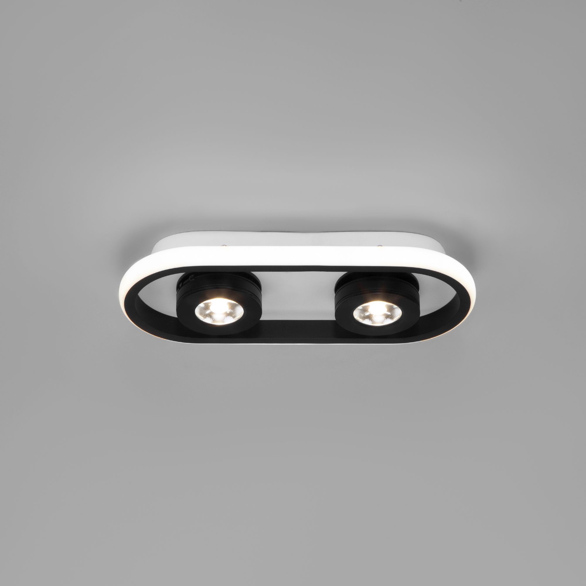 Потолочный светодиодный светильник Eurosvet Slam 20123/2 LED белый/черный. Фото 1