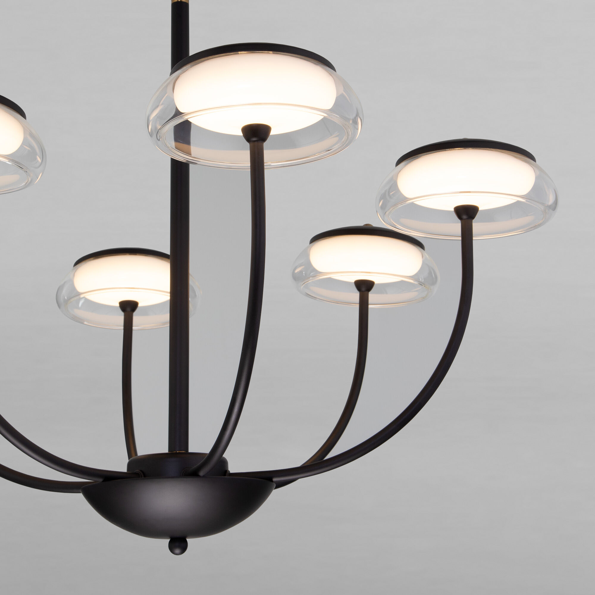 Потолочный светильник со стеклянным плафоном Eurosvet Fungo 50388 LED Черный. Фото 2