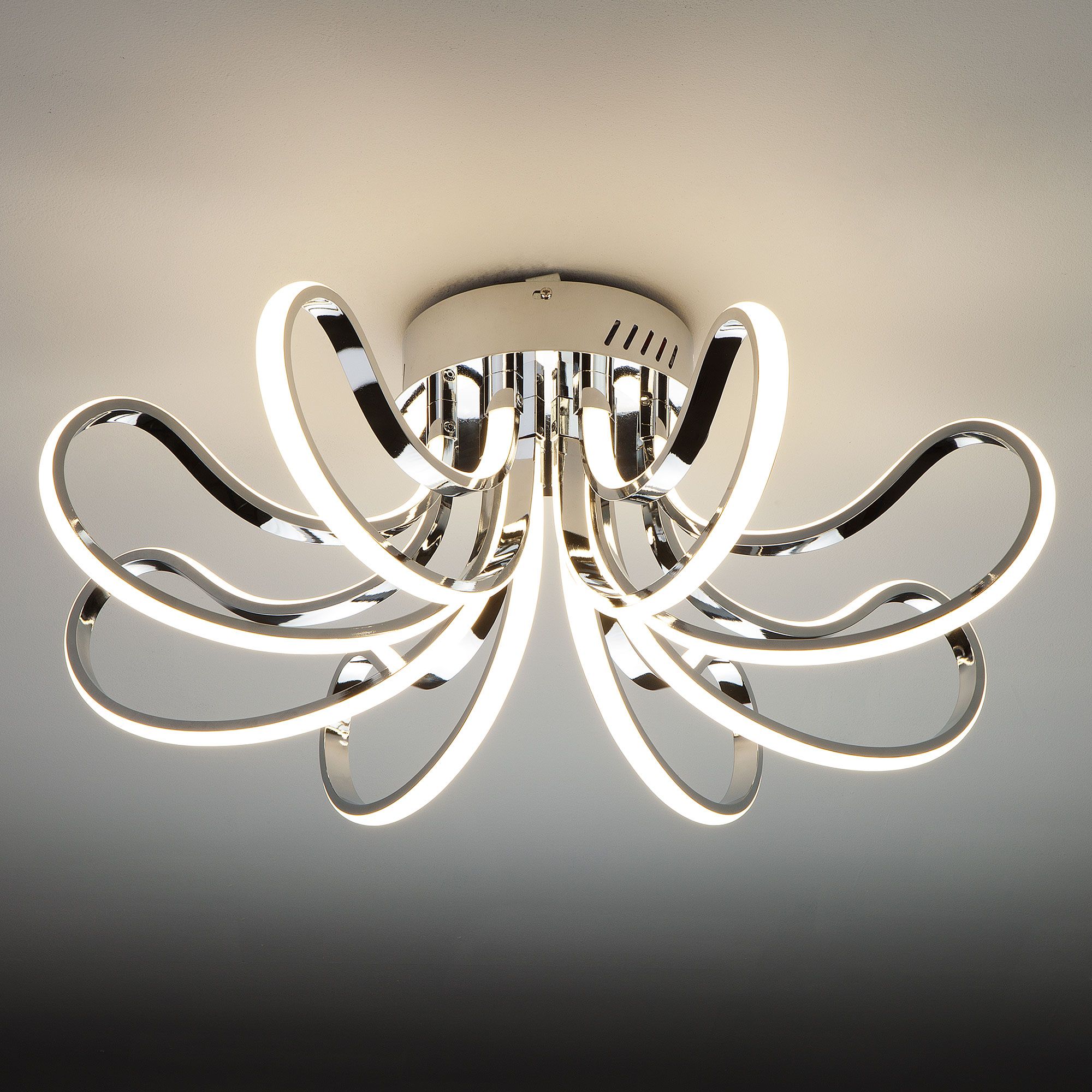 Светодиодный потолочный светильник Eurosvet Lilium 90079/8 хром. Фото 1