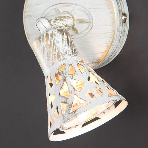 Светильник-спот с поворотным плафоном 20027/1 белый с золотом. Превью 2