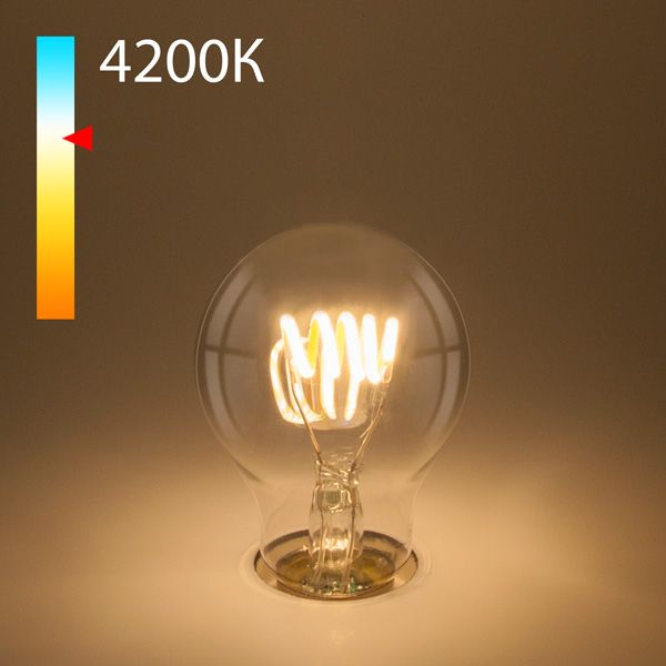 Филаментная светодиодная лампа A60 6W 4200K E27