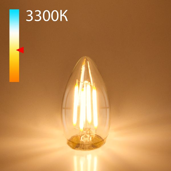 Филаментная светодиодная лампа "Свеча" C35 9W 3300K E27 BLE2733