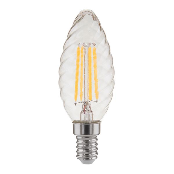 Филаментная светодиодная лампа "Свеча витая" CW35 7W 4200K E14 прозрачная BLE1414. Превью 2